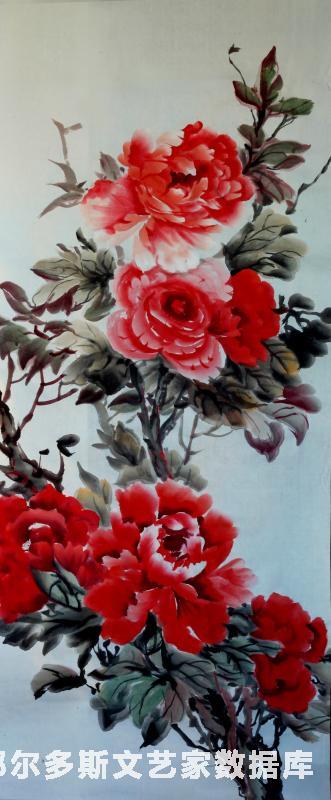 4色牡丹136X40--刘贵仲2