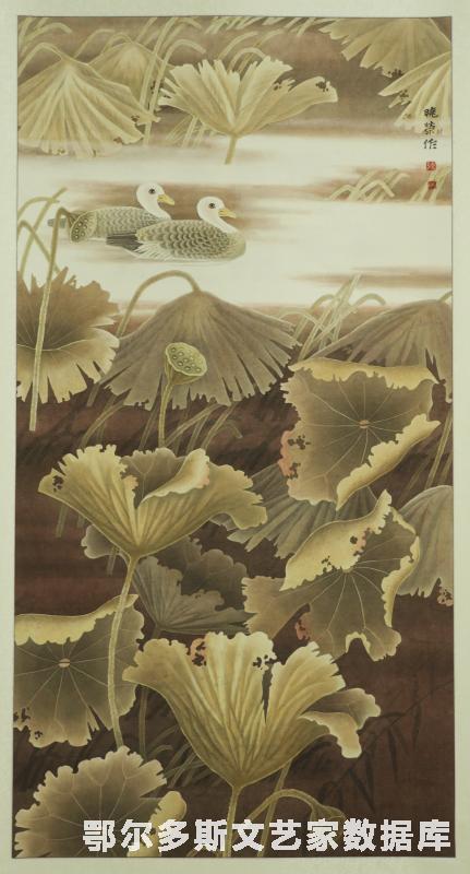：《戏秋》--靳晓荣：88x168cm(13947747172)