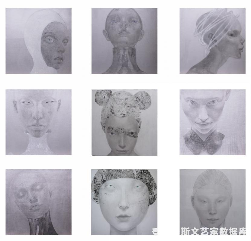 王敏《一道亮光 》180×180cm 综合材料  2011
