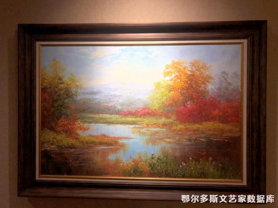 吉劳庆川湿地 油画 90cm×60cm