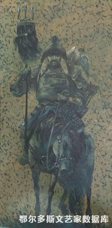 赫连勃勃   油画 50cm×90cm