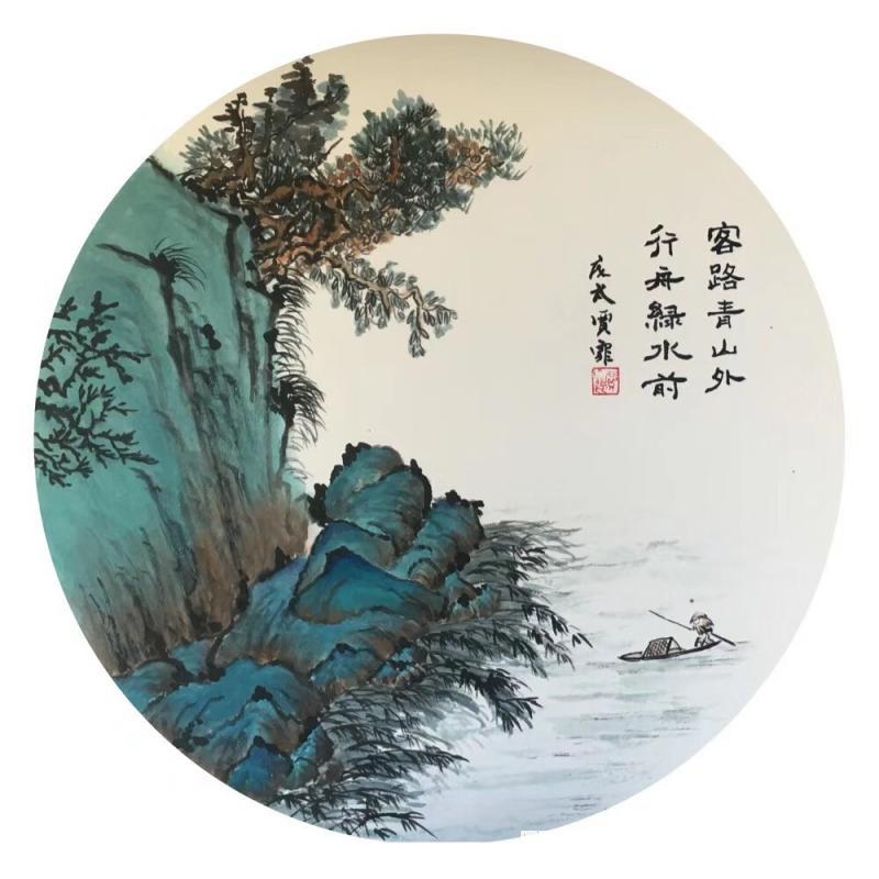 春游图  国画 60cm x 60cm