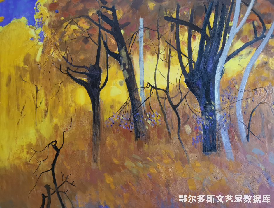 金秋之光 油画 80cm×100cm