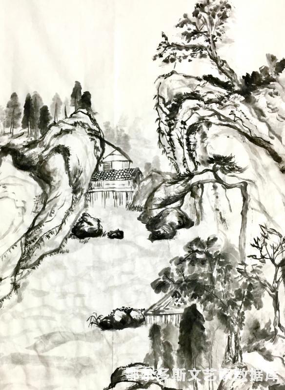莽 国画 40cm×90cm