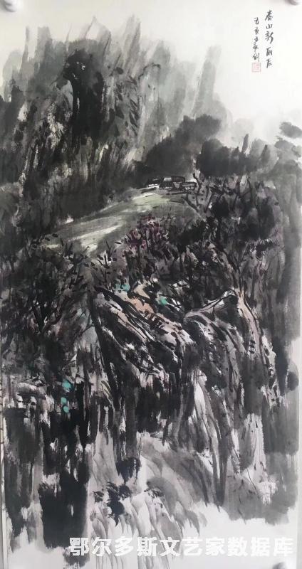 春山新雨后  国画   100cm X 40cm