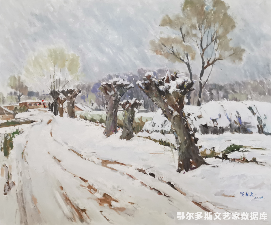 春之雪 油画 100cm×120cm
