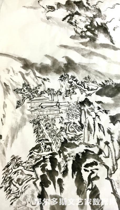 涌 国画 40cm×90cm