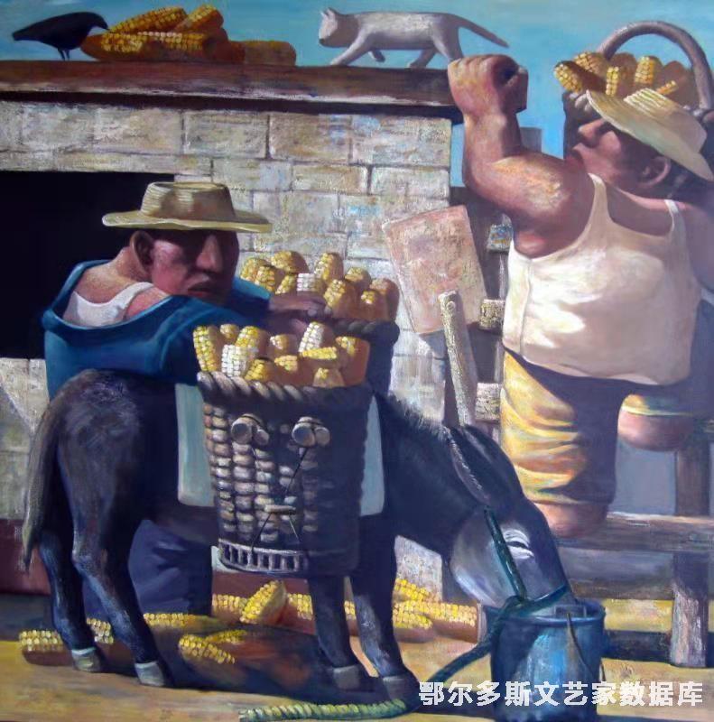 《晌午时分》油画130cmX130cm