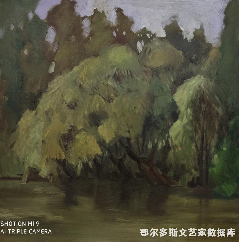 大沟湾60㎝x60㎝油画