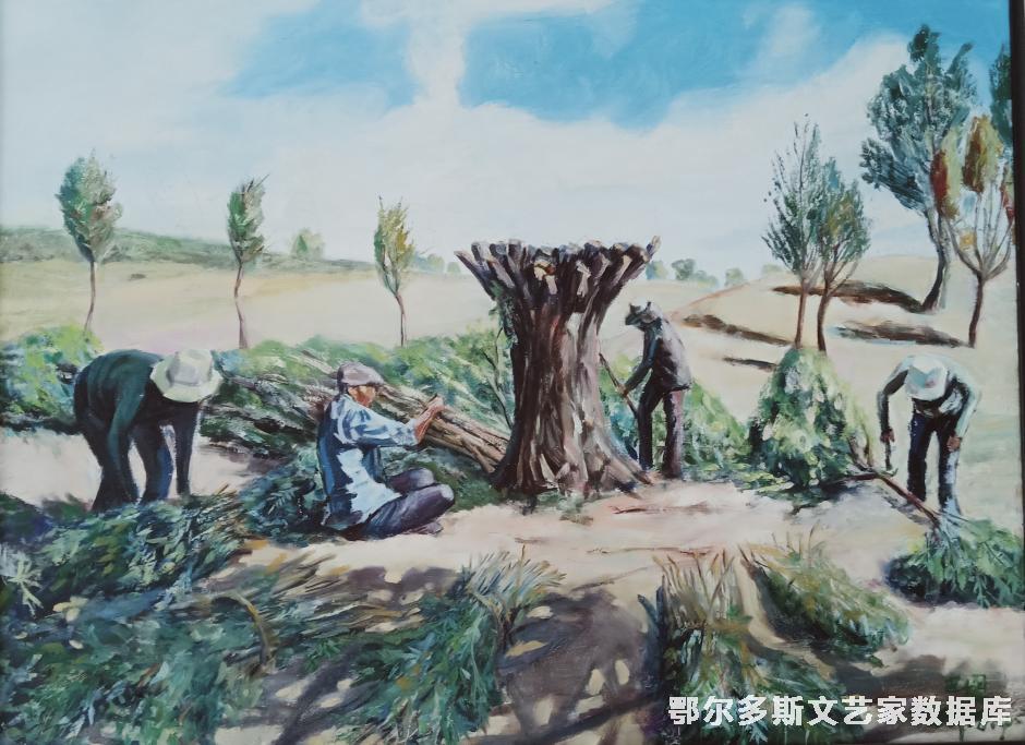 除蘖 油画 60cm×80cm