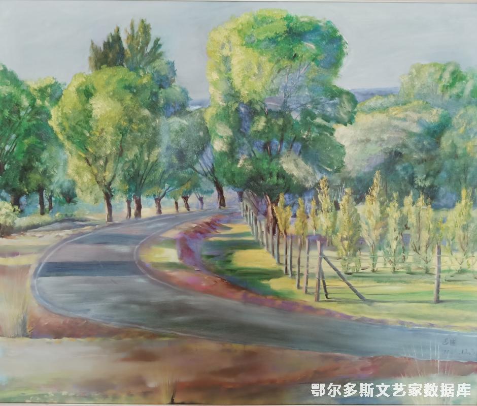 乡间小路 油画 60cm×80cm