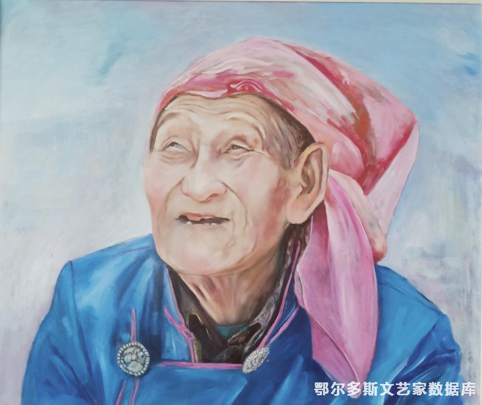 额吉 油画 60cm×80cm