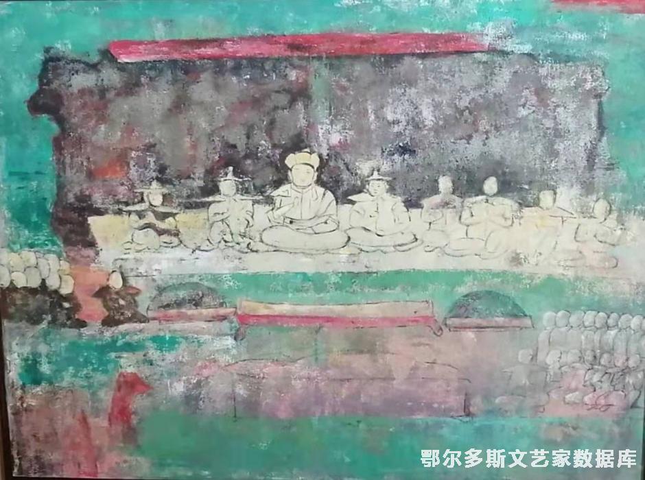 黄金家族图 丙烯油画 90cm×120cm