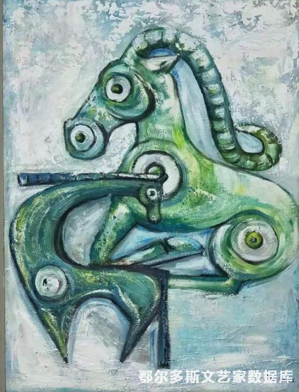 青铜印记 油画 80cm×100cm