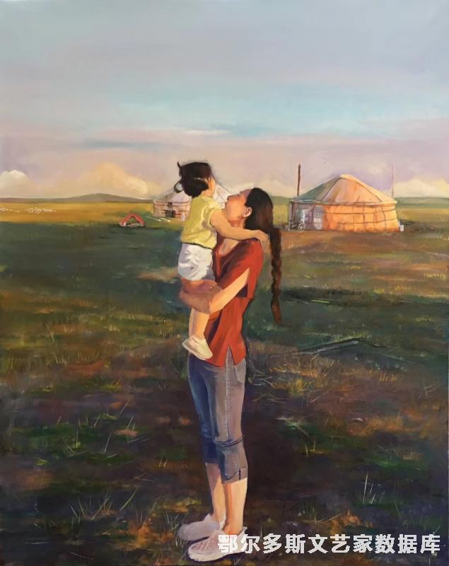 母爱 油画 100cm×80cm