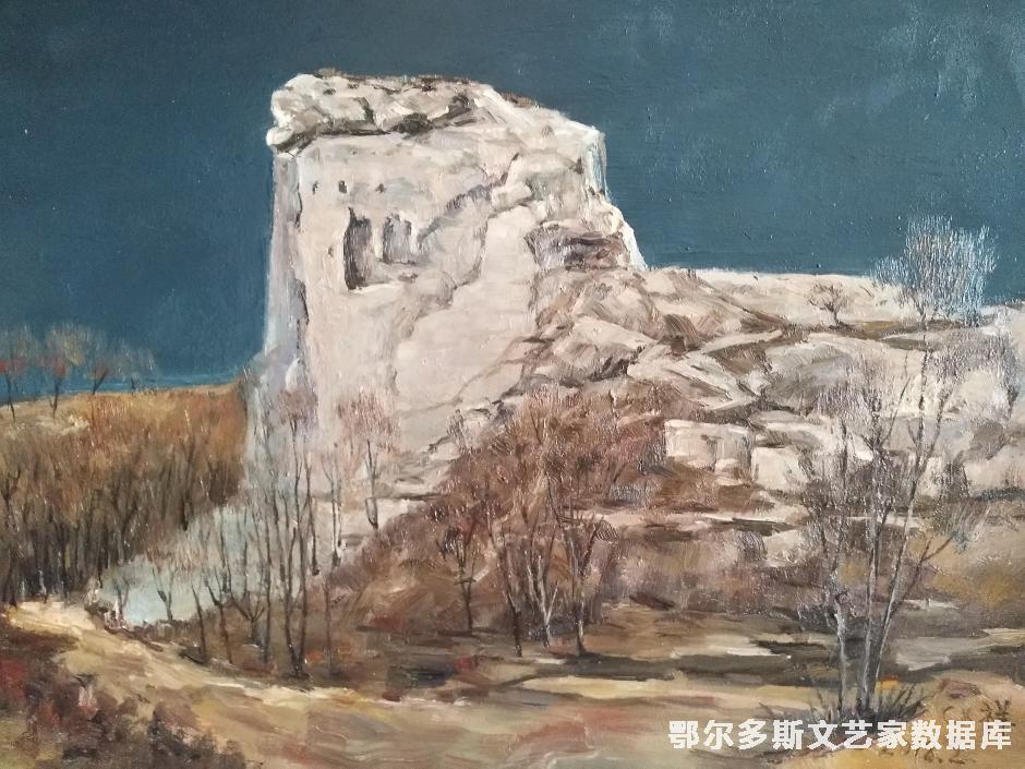 统万城一 油画 50cm×60cm