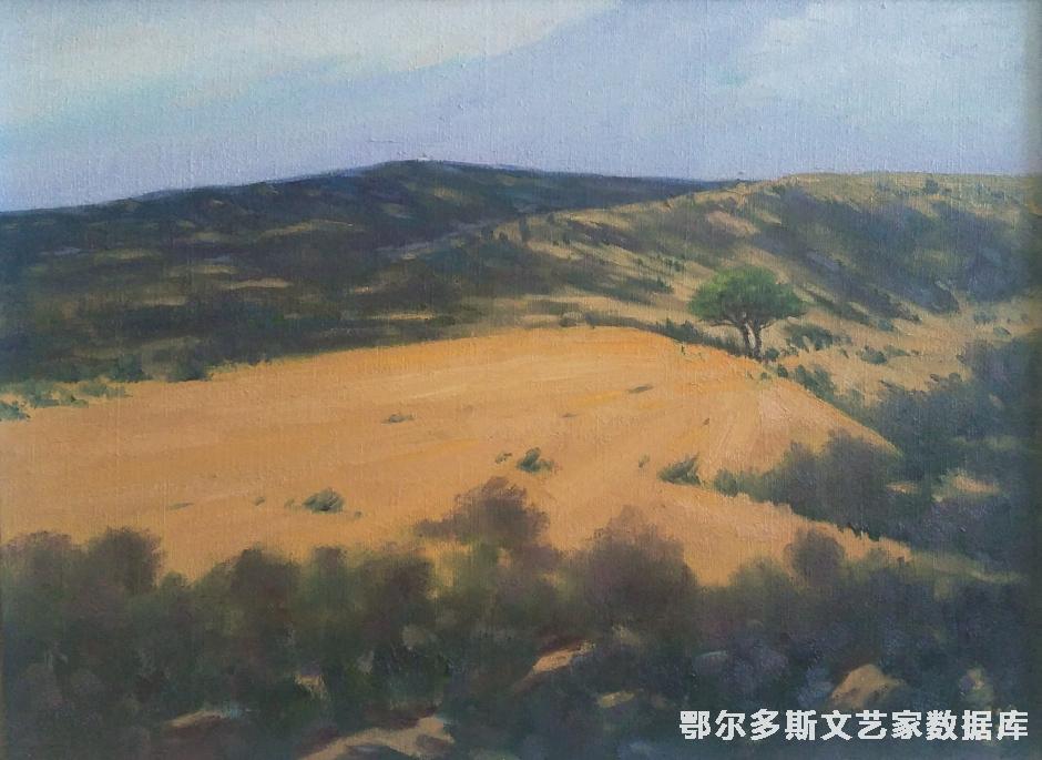 宁静的深秋 油画 60cm×80cm