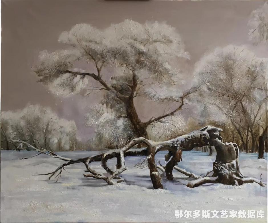 冷冬的初恋 油画 120cm×100cm