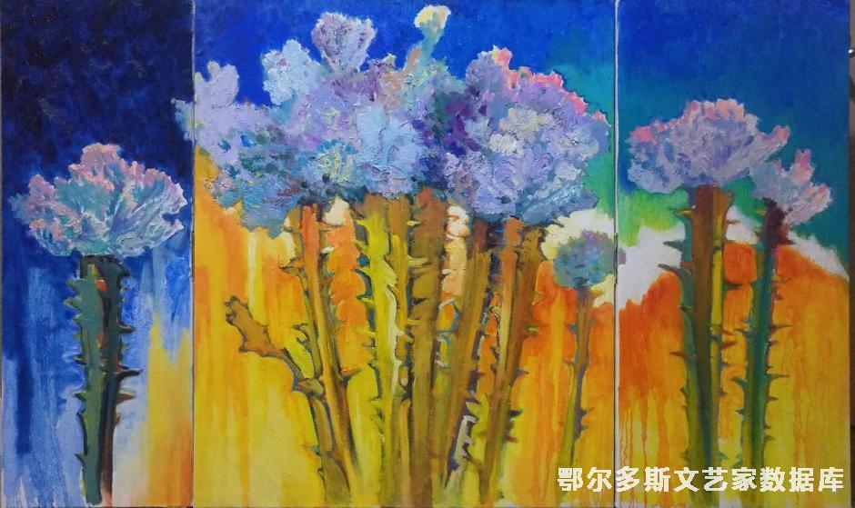 生命之劲歌 油画 110cm×180cm
