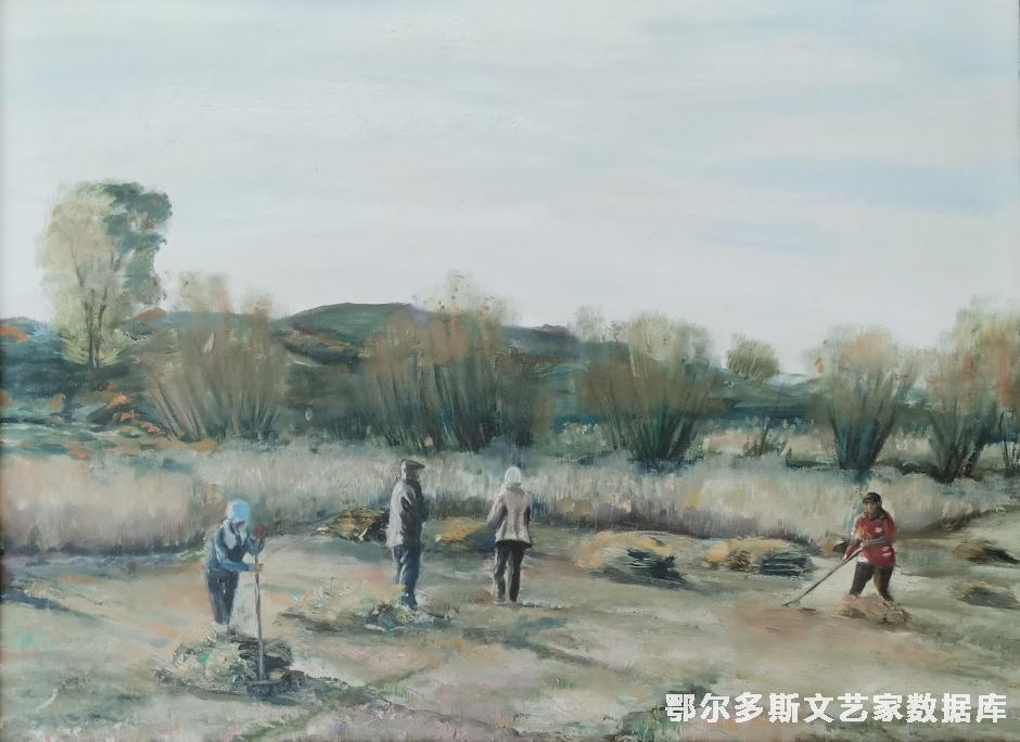 秋收二 油画 60cm×80cm
