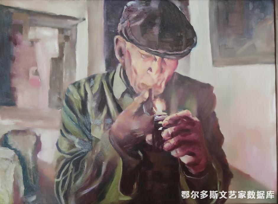 人物画像一 油画 60cm×80cm