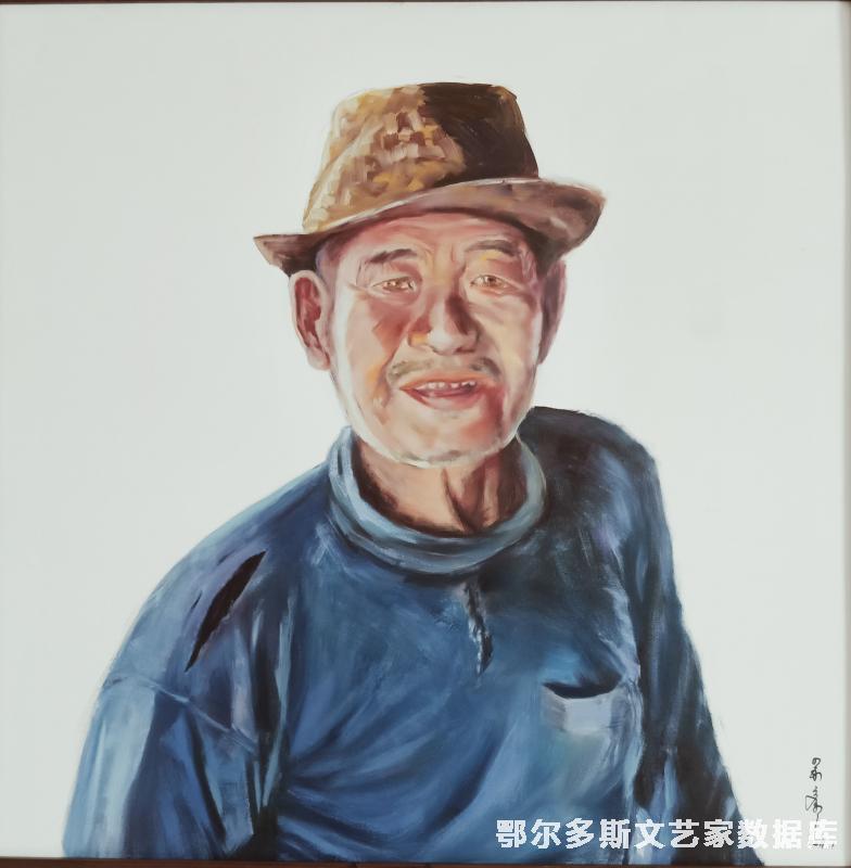 人物画像二  油画 60cm×60cm