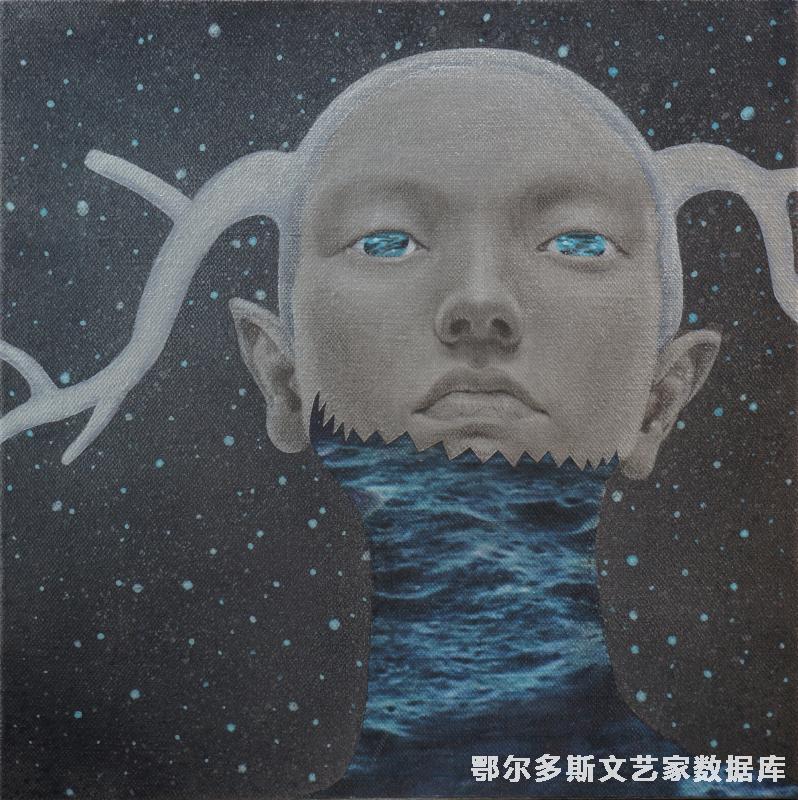 王敏《V.14》 50×50cm 综合材料 .JPG