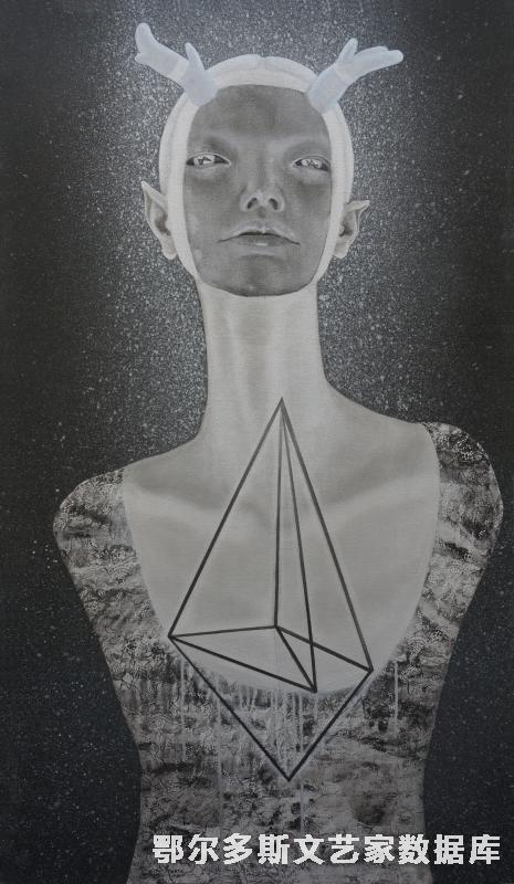 王敏《V.17》 100×120cm 综合材料 