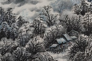 国画《瑞雪兆丰年》
