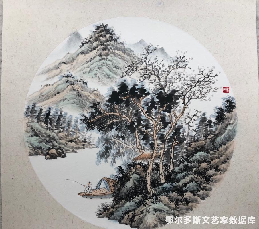 中国画《山水小品》 (2)