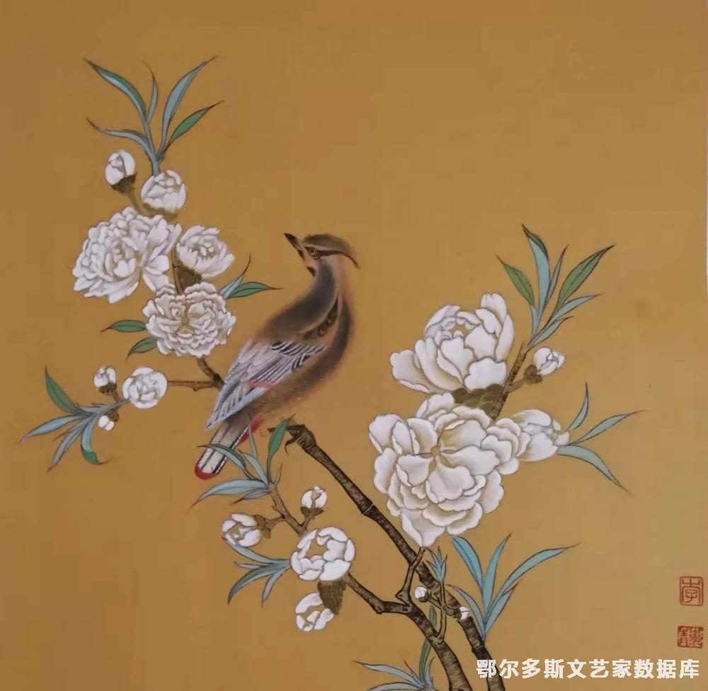 仿宋桃花山鸟图